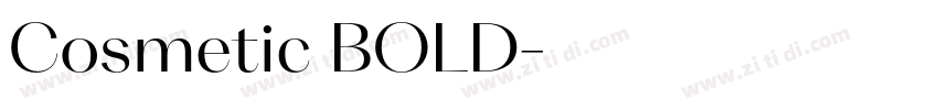 Cosmetic BOLD字体转换